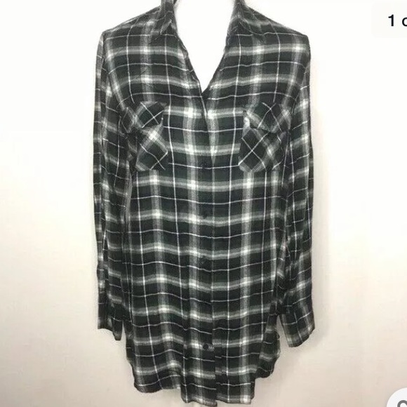 BB DAKOTA HARWOOD WASHED PLAID BUTTON DOWN SHIRT - Picture 2 of 8